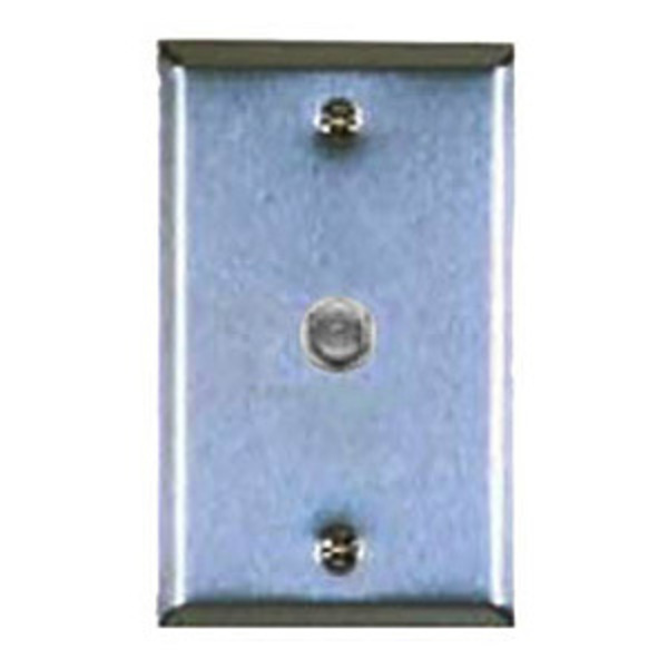 Allen Tel Flush Stainless Steel Faceplate with Coax F Coupler ATBK-F-81